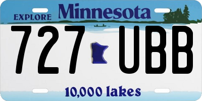 MN license plate 727UBB