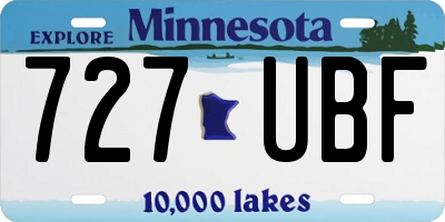MN license plate 727UBF