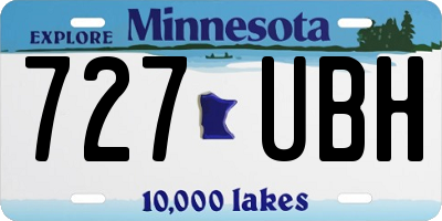 MN license plate 727UBH