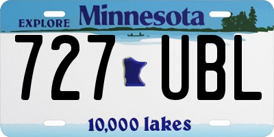 MN license plate 727UBL