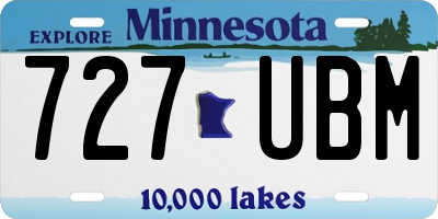 MN license plate 727UBM