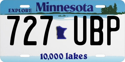MN license plate 727UBP