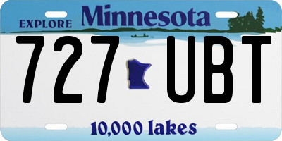 MN license plate 727UBT