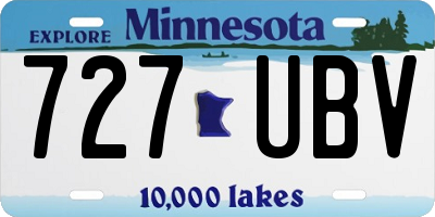 MN license plate 727UBV