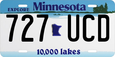 MN license plate 727UCD