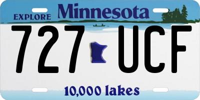 MN license plate 727UCF