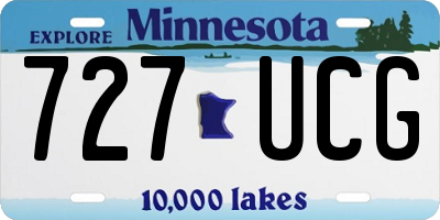 MN license plate 727UCG