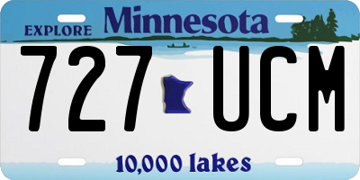 MN license plate 727UCM