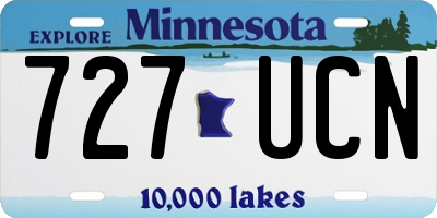 MN license plate 727UCN
