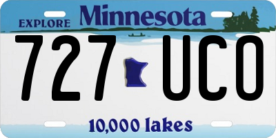 MN license plate 727UCO