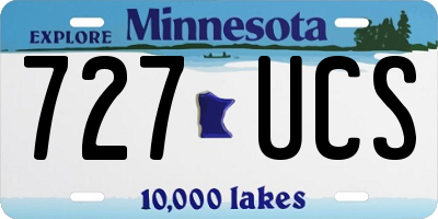MN license plate 727UCS