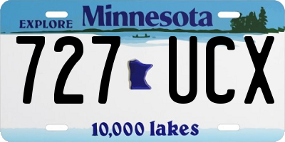 MN license plate 727UCX