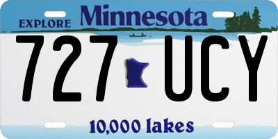 MN license plate 727UCY