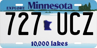 MN license plate 727UCZ