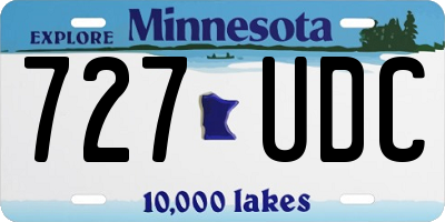 MN license plate 727UDC