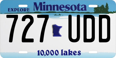 MN license plate 727UDD