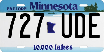 MN license plate 727UDE