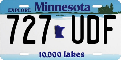 MN license plate 727UDF
