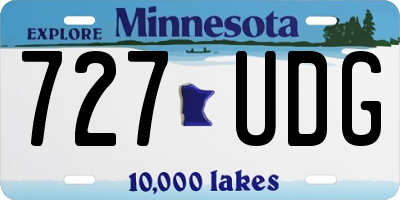 MN license plate 727UDG