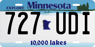 MN license plate 727UDI