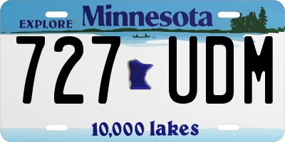 MN license plate 727UDM