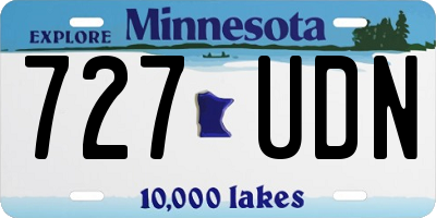 MN license plate 727UDN