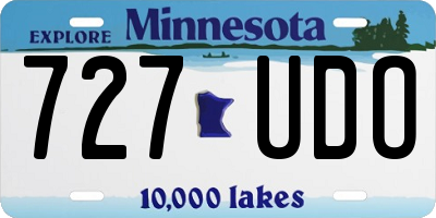 MN license plate 727UDO