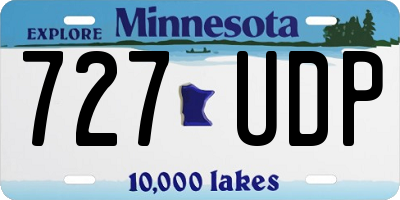 MN license plate 727UDP