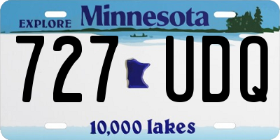 MN license plate 727UDQ