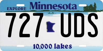 MN license plate 727UDS