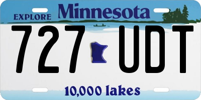 MN license plate 727UDT