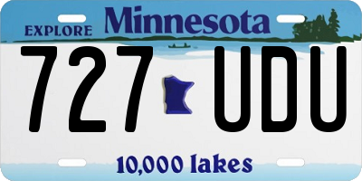 MN license plate 727UDU