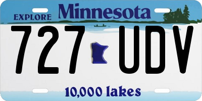 MN license plate 727UDV