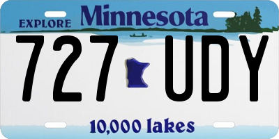 MN license plate 727UDY