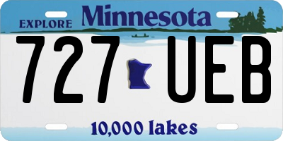 MN license plate 727UEB