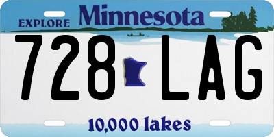 MN license plate 728LAG