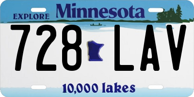 MN license plate 728LAV