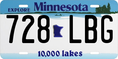 MN license plate 728LBG