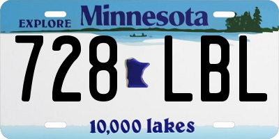MN license plate 728LBL