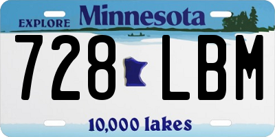 MN license plate 728LBM