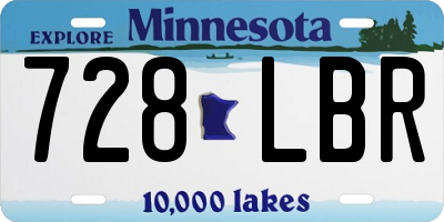 MN license plate 728LBR