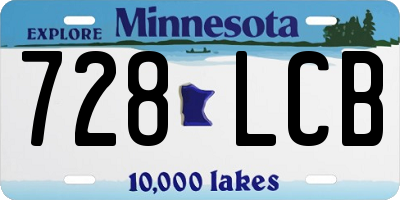 MN license plate 728LCB