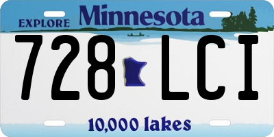 MN license plate 728LCI