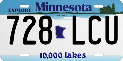 MN license plate 728LCU