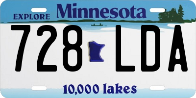MN license plate 728LDA