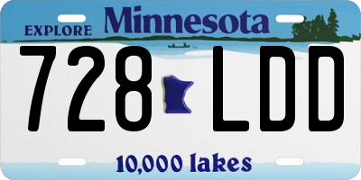 MN license plate 728LDD
