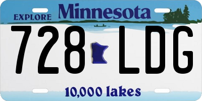 MN license plate 728LDG