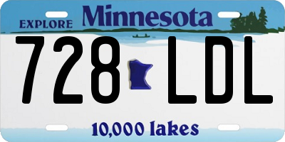 MN license plate 728LDL