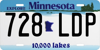 MN license plate 728LDP