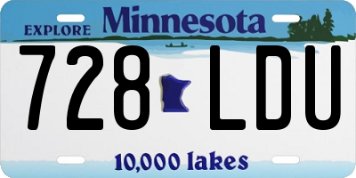 MN license plate 728LDU